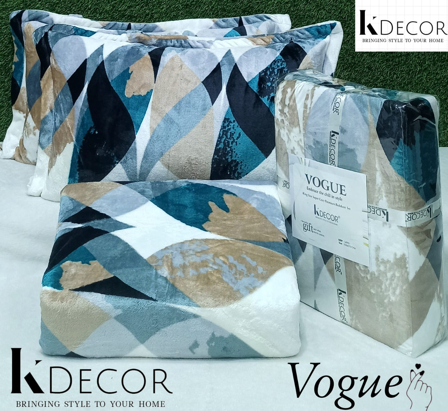 Vogue King Size Ultra Premium Warm Bedsheet Set