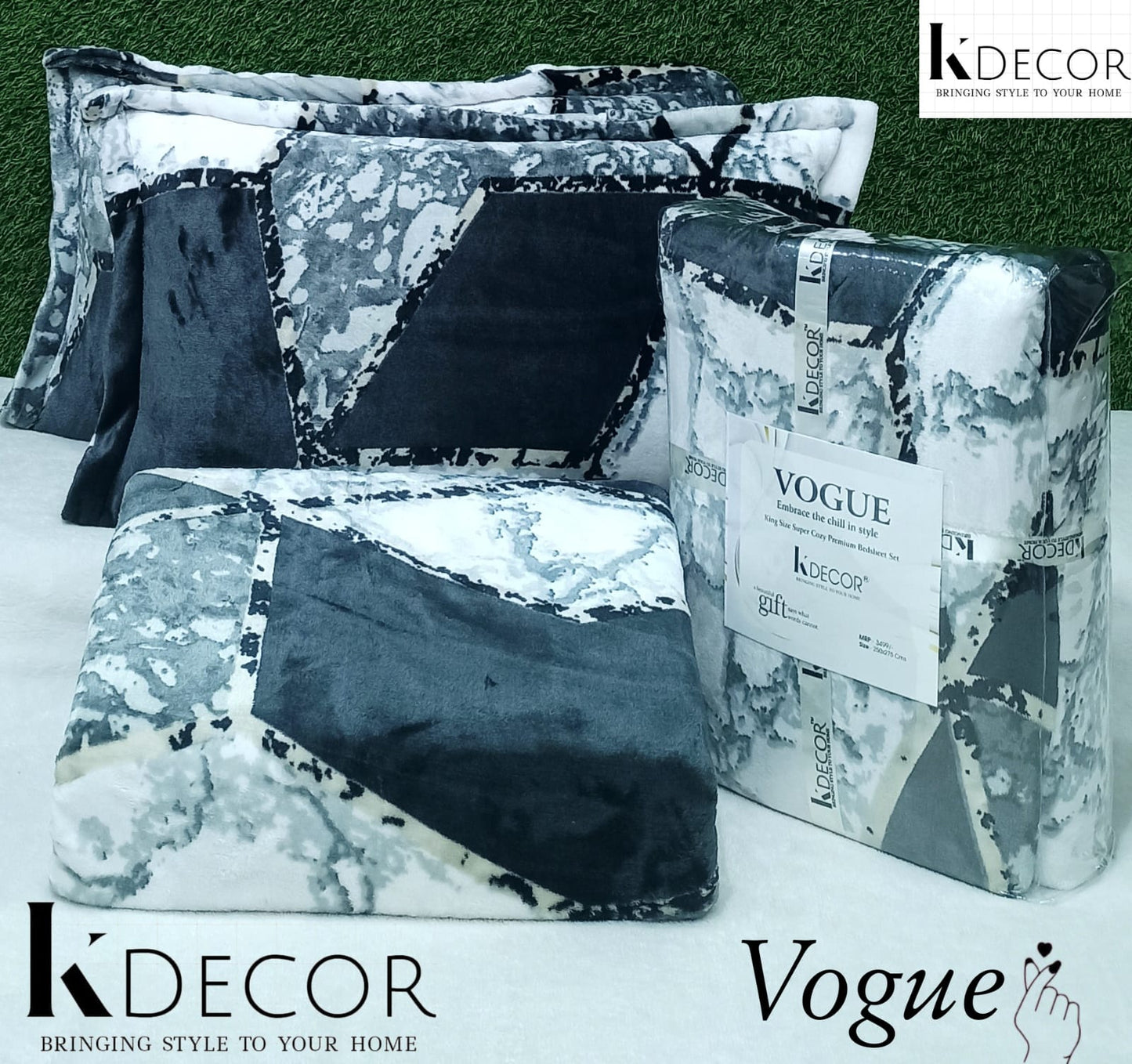 Vogue King Size Ultra Premium Warm Bedsheet Set