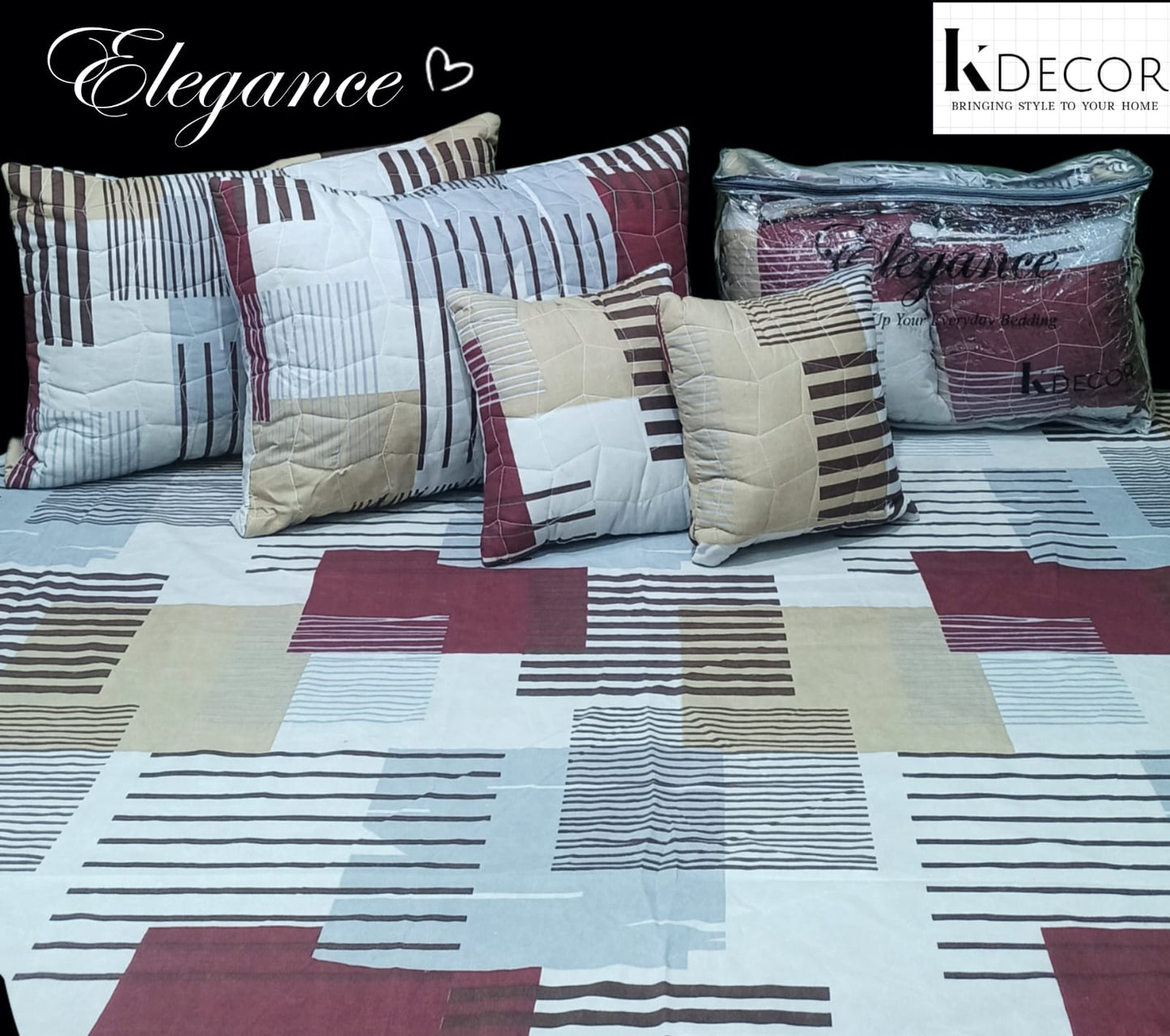 Elegance 5 Pc Bedding Set