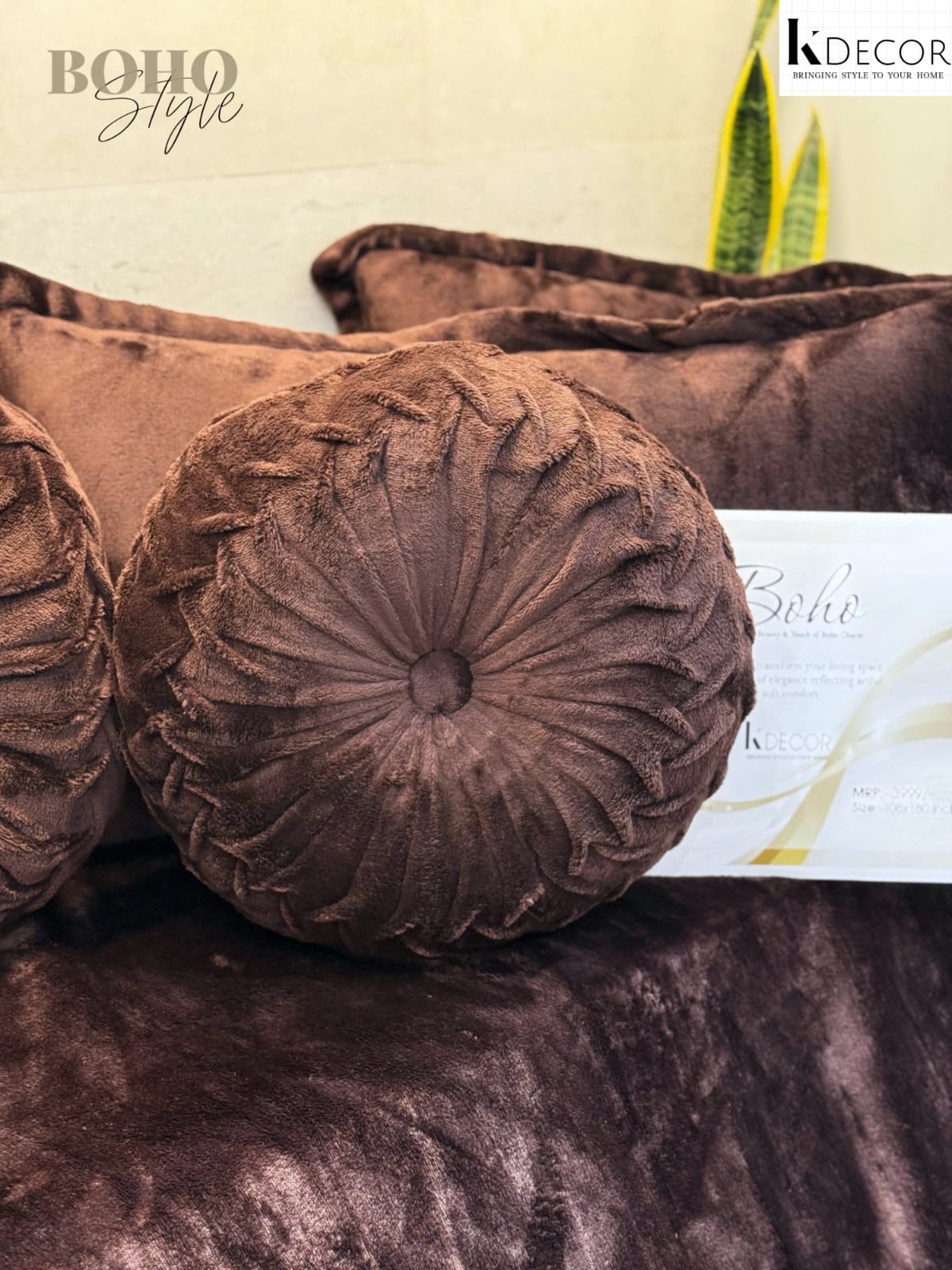 Boho King Super King Size Ultra Luxurious Warm 5 Pc Bedding Set
