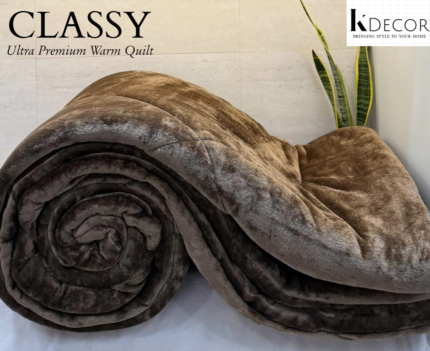 Classy Quilt Ultra Premium Double Bed Solids Warm & Cosy Quilt