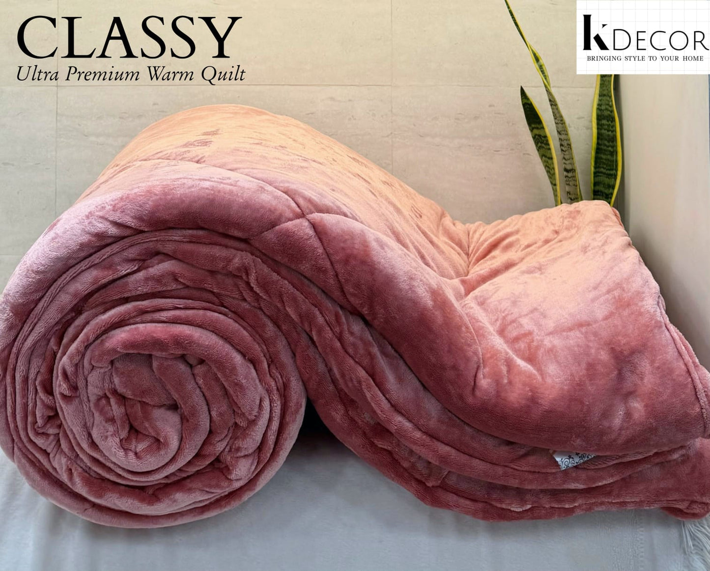Classy Quilt Ultra Premium Double Bed Solids Warm & Cosy Quilt