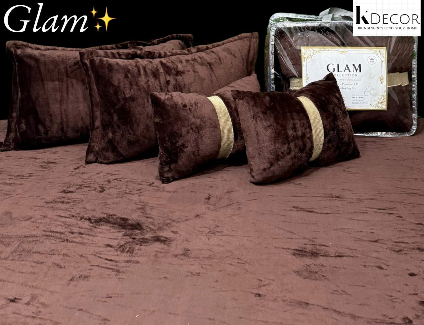 King Size Ultra Luxurious Warm 5 Pc Bedding Set