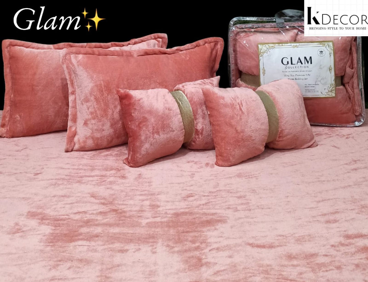 King Size Ultra Luxurious Warm 5 Pc Bedding Set
