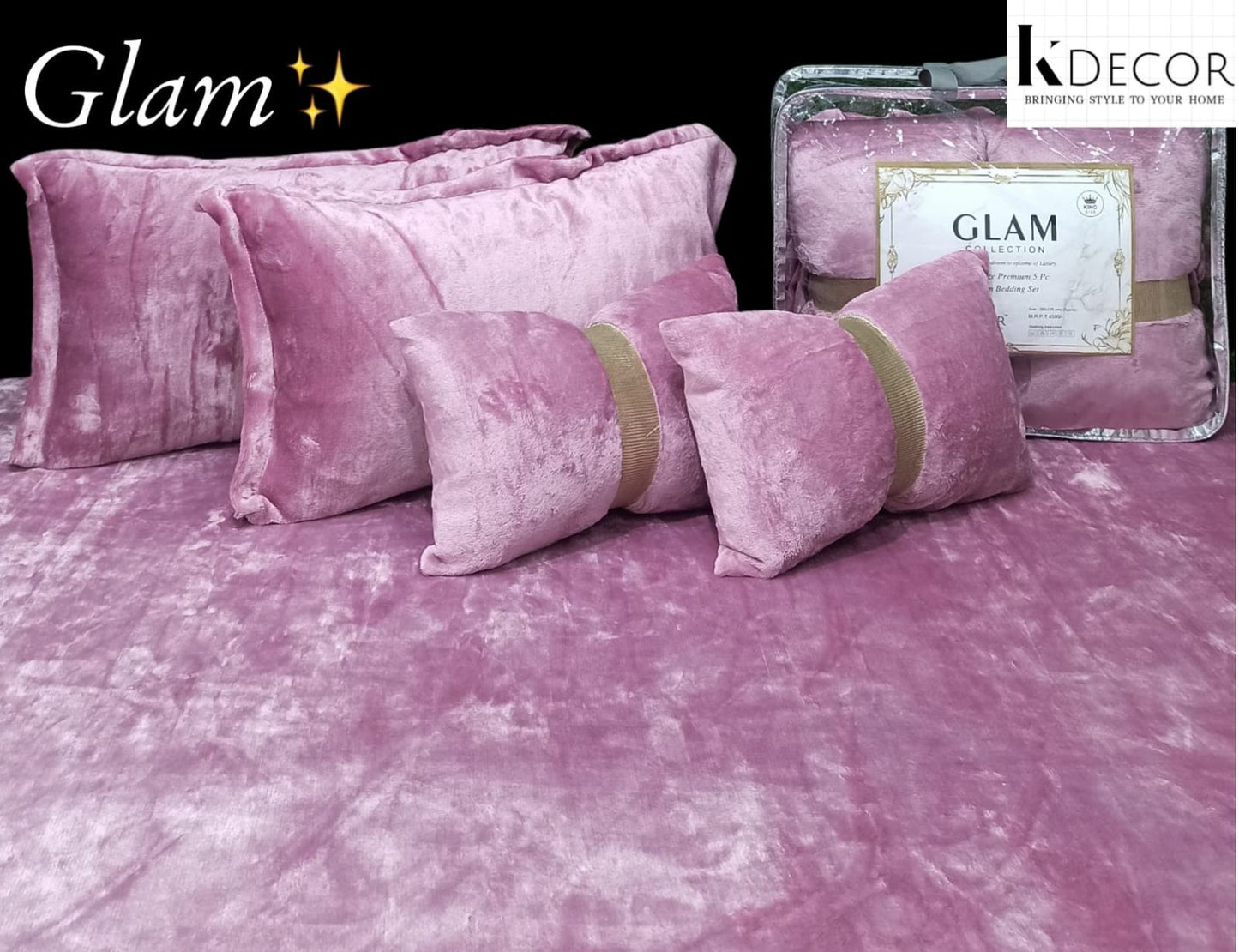King Size Ultra Luxurious Warm 5 Pc Bedding Set