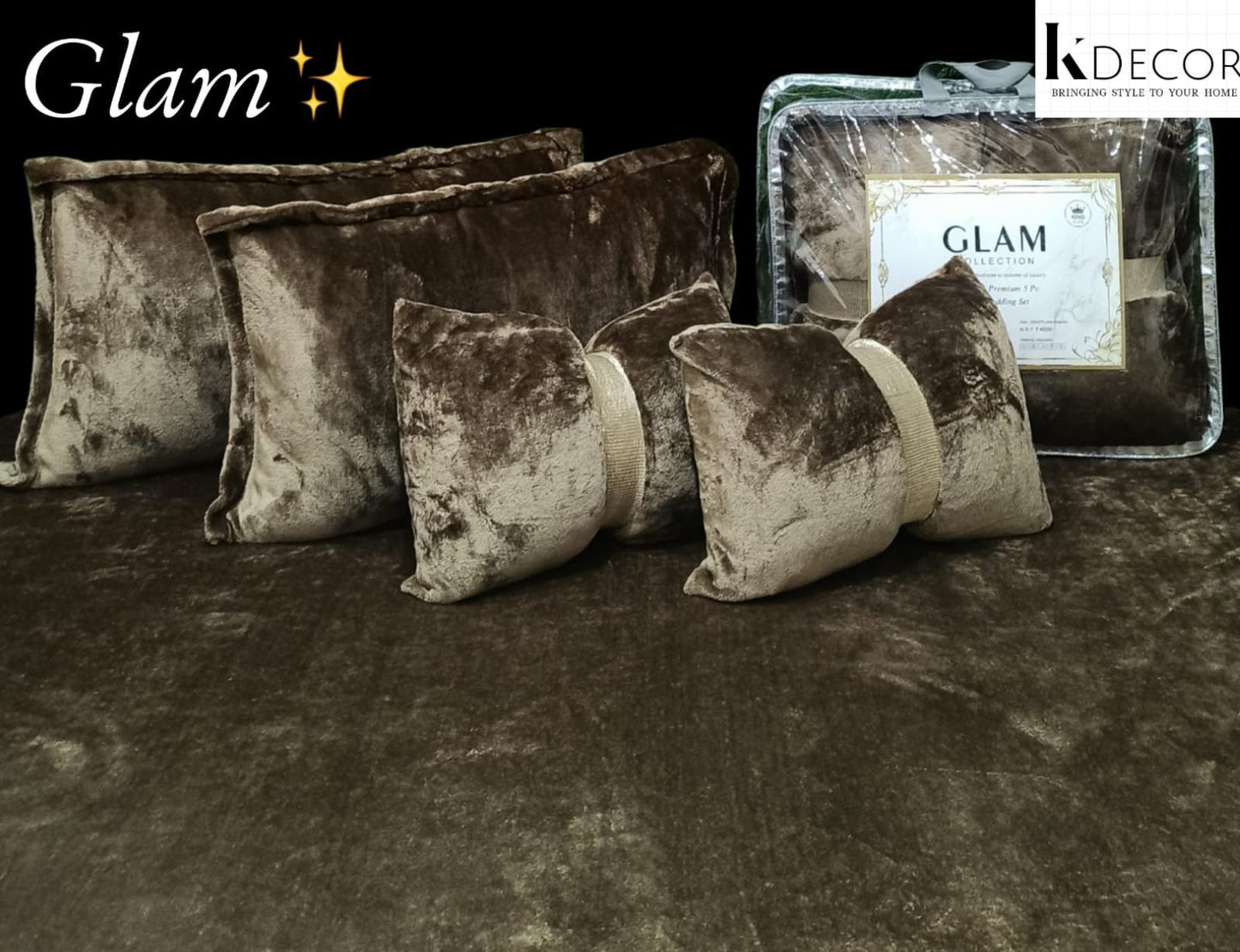 King Size Ultra Luxurious Warm 5 Pc Bedding Set