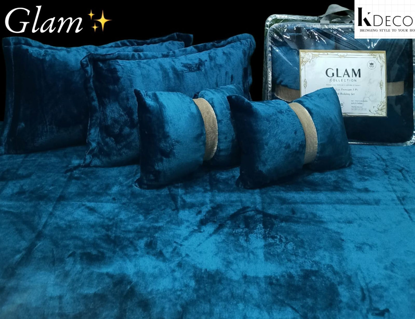 King Size Ultra Luxurious Warm 5 Pc Bedding Set