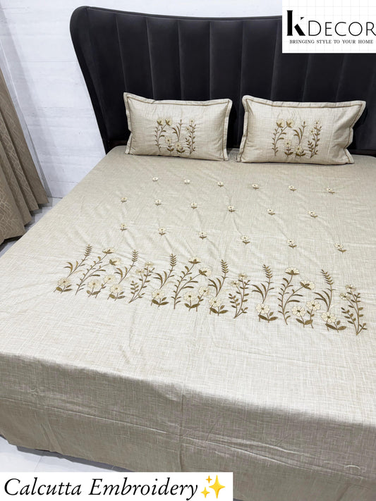 Calcutta Embroidery bedsheet